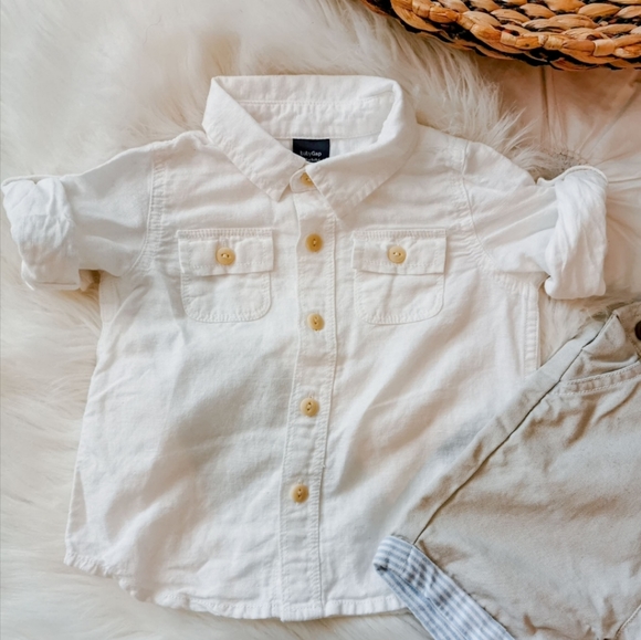 Peter Rabbit Easter Outfit - Overalls and White Shirt (6-12 months) - Picture 3 of 7